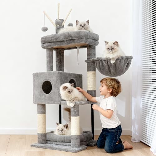 Heybly Cat Tree, 45.3" Cat Tower - Image 2