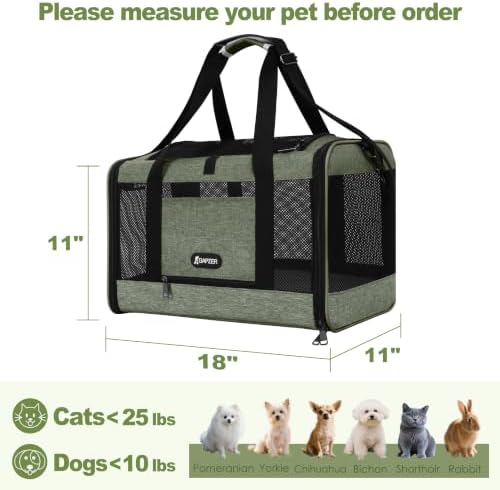 GAPZER Medium Cat Carrier Bag Lightweight, Soft-Sided Small Pet Carry Crate - Image 2