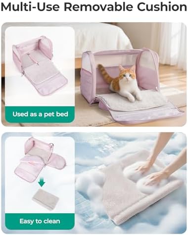 BAGSMART Cat Carrier Soft-Sided Puffy Quilted Collapsible Pet Travel Bag - Image 3