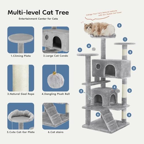 DUMOS 54 Inch Cat Tree Tower - Image 4