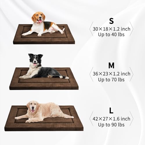 Dog Bed for Crate, Medium/Large Dogs Crate Bed, Washable Dog Beds Kennel Mat - Image 5