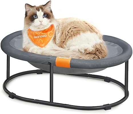 Feandrea Elevated Cat Bed, Breathable Hammock, Washable Mesh by FeandreabySONGMICSHOME