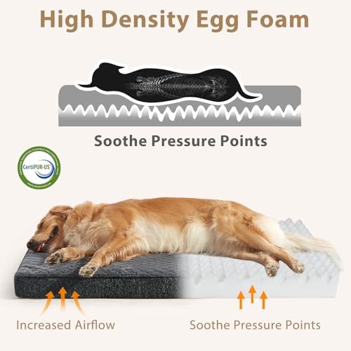 JOEJOY Orthopedic Dog Bed for Large Dogs, Washable Dog Crate Bed Large Sized - Image 2