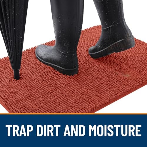 OLANLY Dog Door Mat for Muddy Paws 70x24, Super Absorbent Chenille Mud Mat - Image 2