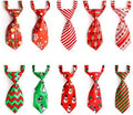 Segarty Dog Ties, 10 PCS Dog Bow Ties Christmas with Adjustable Collar, Pet Neckties for Small Pets, Puppy Neck Bowties Cats Grooming Bows Bulk for Photography Holiday Wedding Party Gift by Segarty