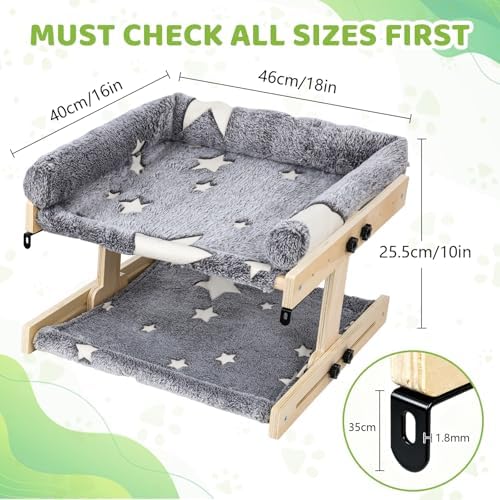 Cat Window Perch, Glow in The Dark Cordless Pet Hammock Bed - Image 3