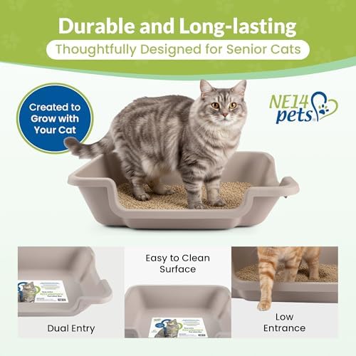 KittyGoHere 2.0 Easy Entry Cat Litter Box, 2 Pack Large Misty Gray - Image 6