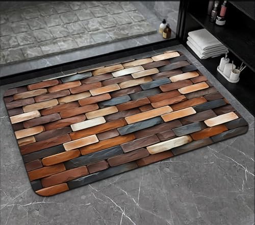 Memory Foam Bath Mat Flannel Absorbing Water Floor Rug 29x17in - Image 5