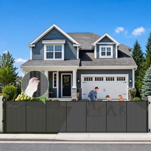 Reinforced 37" Tall x 195" Retractable Baby Gates Extra Wide Dog Gate/Black by BabyPetSafetyGate