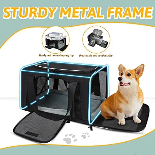 Petskd Small Pet Carrier 18" L x 13" W x 9.5" H Airline Approved - Image 6
