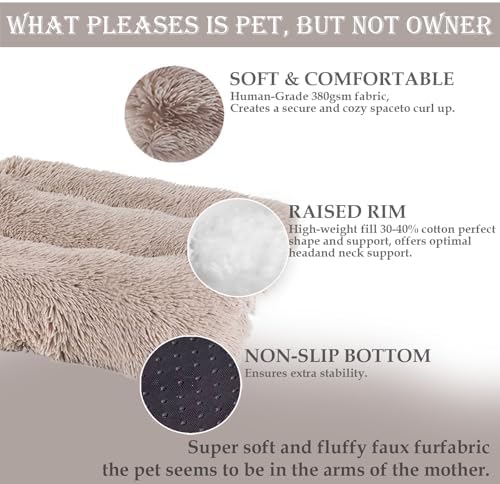 Washable Calming Dog & Cat Bed for Ultra Large Small Medium Size Pet - Image 2