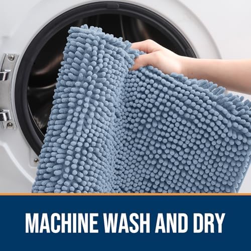 OLANLY Dog Door Mat for Muddy Paws 70x32, Super Absorbent Chenille Mud Mat - Image 5