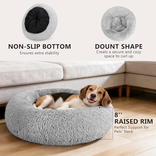 MIXJOY Orthopedic Dog Bed Comfortable Donut Cuddler Round Pet Beds Ultra Soft - Image 4