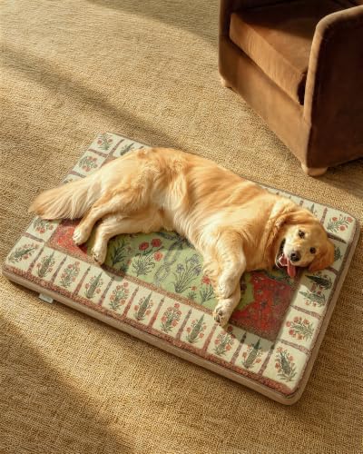 Exsnugy Dog Crate Pad, Boho Washable Dog Bed Mats by Exsnugypetproducts