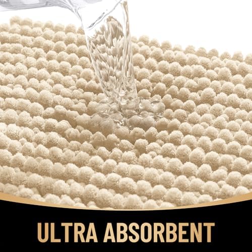 OLANLY Thick Chenille Bathroom Rugs 34x21, Soft Absorbent Bath Mat - Image 3