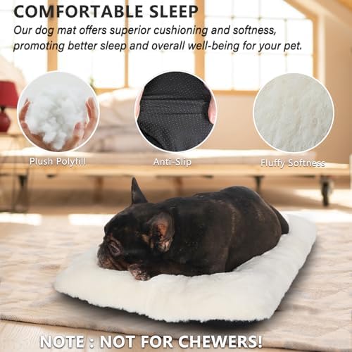 Small Dog Bed for Crate 24 x 18 Ultra Soft Crate Pads for Dog Cages Washable & - Image 5