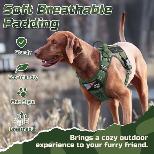 rabbitgoo Tactical Dog Harness for Medium, No Pull Military Service Vest - Image 4