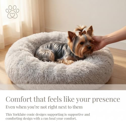 nononfish Soft Donut Dog Bed, Cozy Calming Pet Bed - Image 2