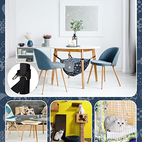 Unittype 2 Pieces Cat Cage Hammock Hanging Pet Bed, 2 Styles - Image 4