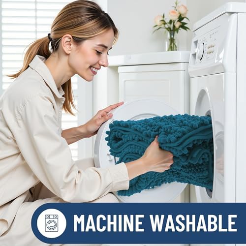 Smiry Bathroom Rugs 36X24, Extra Soft Rubber Backing Chenille Bath Mats - Image 6