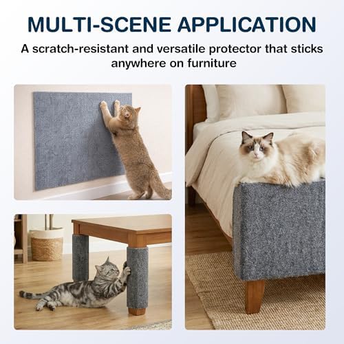 157.5" x 15.8" Cat Scratch Furniture Protector, Self-Adhesive Couch Protector - Image 4