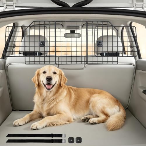 rabbitgoo Dog Car Barrier for SUV, Heavy-Duty Steel Wire Pet Gate by rabbitgoo