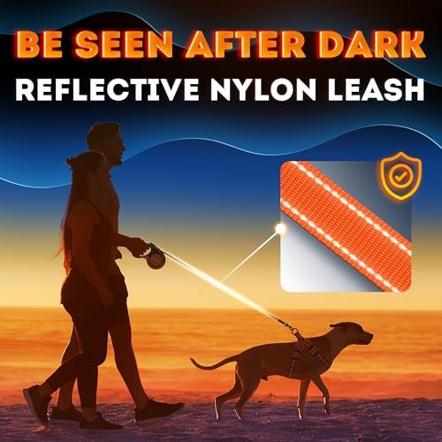 Retractable Dog Leash 16.4 ft – 360° Tangle-Free Design – Heavy Duty Reflective - Image 5
