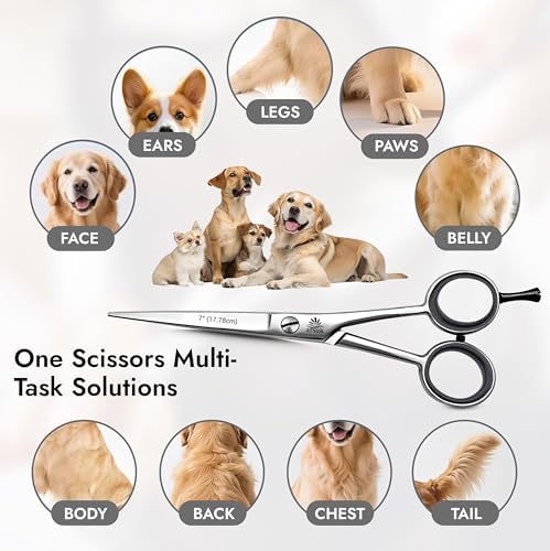ARSUK Dog Grooming Shears 7-Inch Professional Japanese Stainless Steel Pet - Image 5