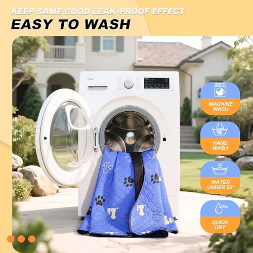 WanpeeGoo Washable Pee Pads for Dogs, Waterproof, 32 x 52 in, 2 Pack - Image 6