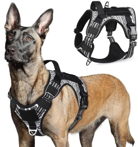 rabbitgoo Tactical Dog Harness for Large, No Pull Military Service Vest by rabbitgoo