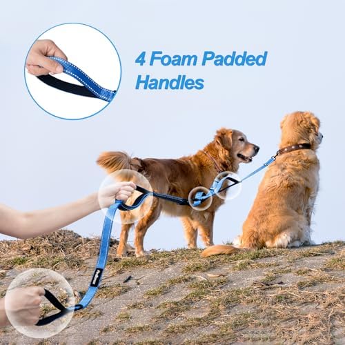 PetBonus Double Dog Leash, No Tangle Dual Leash, Walking Training Lead - Image 3