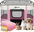 Siedihit 28" Dog Playpen with Blanket, Cat Puppy Pen Indoor Outdoor by Siedihit