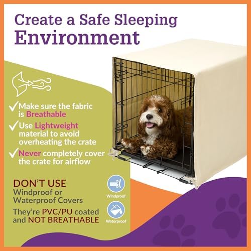 Pet Dreams Dog Crate Cover, X Large - Image 6