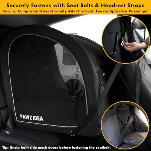 PAWZIDEA Portable Dog Crate for Car Travel, Medium & Large Dogs Up to 80lbs - Image 4