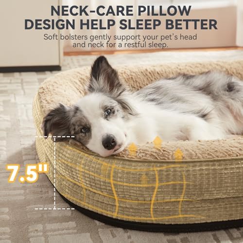 JOEJOY Orthopedic Dog Beds Large Sized Dog, XL Egg-Crate Memory Foam Pet Couch - Image 4