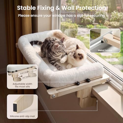 Pecute Cat Windowsill Perch, Cloud-Soft Cat Bed - Image 4