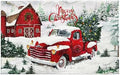 Giwawa Red Truck Bath Rug Winter Pine Tree Bathtub Mats 20X32 Inch Non Slip by Giwawa