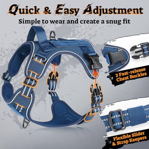 rabbitgoo Tactical Dog Harness Medium Sized, No Pull Service Pet Vest - Image 2