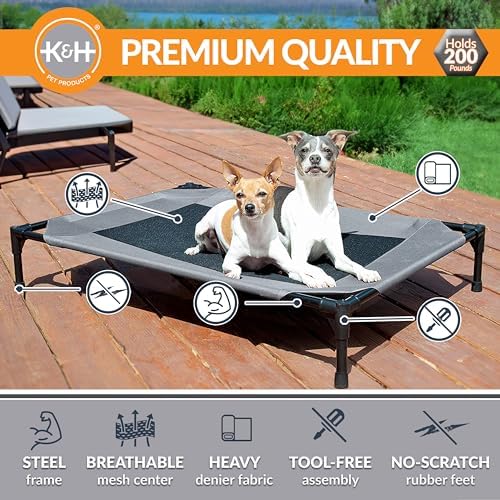 K&H Outdoor Elevated Dog Bed for Medium & Large Pets, Large 42x30in - Image 2