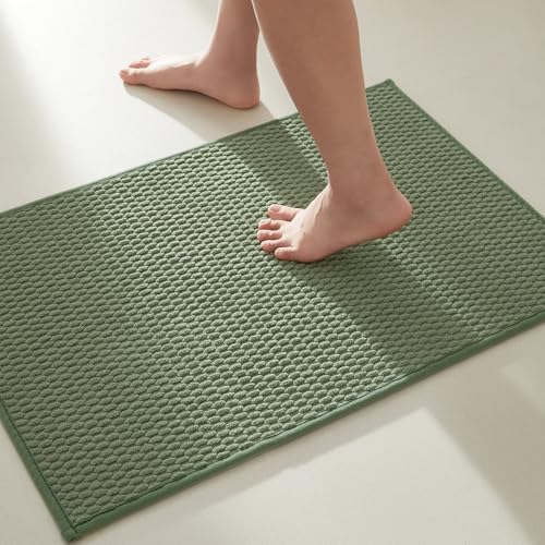 TYUU Bathroom Rugs Non Slip Washable, Super Absorbent Thin Bath Mat Small Quick by TYUU