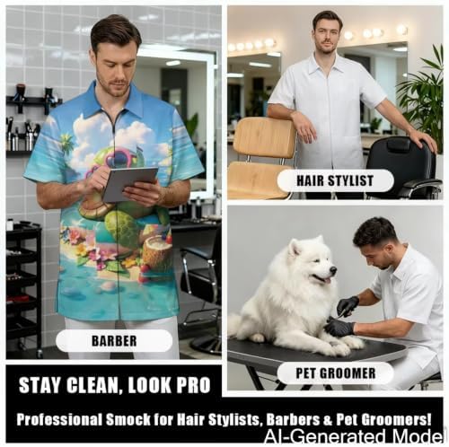 Dog Grooming Smock for Women & Men Water & Hair Repellent - Image 4