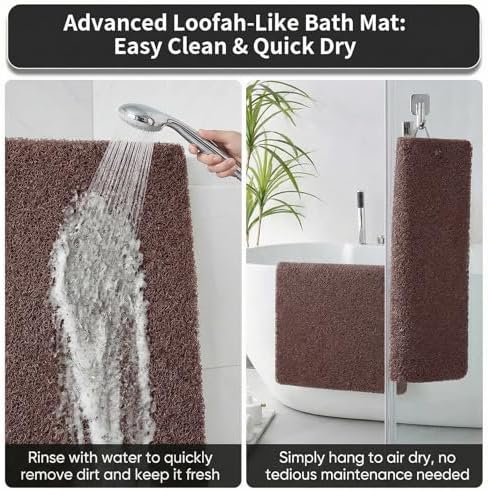 Square Shower Mat Non Slip, 27 x 27 Inch Anti Slip Shower Mat Without Suction - Image 6