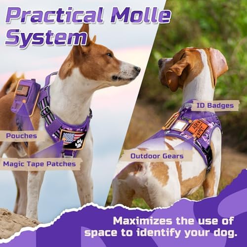 rabbitgoo Tactical Dog Harness for Large, No Pull Military Service Vest - Image 4