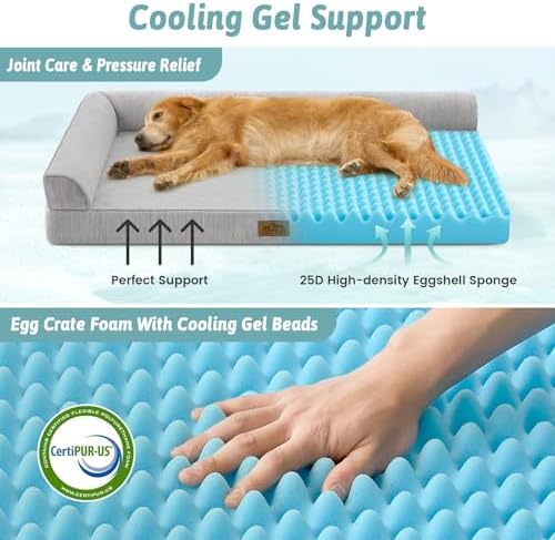 COZY KISS Cooling Dog Bed, Q-Max >0.4 Orthopedic Foam Dog Bed - Image 6