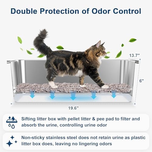 Suzzipaws Stainless Steel Sifting Litter Box - Image 5