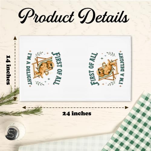 Labradoodle Kitchen Towel, Cute Dog Hand Towel, Funny Dog Lover Gift - Image 2