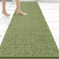 Bcoimo Bath Rug Mat, Sage Chenille High Absorbent Long Bathroom Runner Rugs by Bcoimo