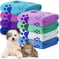 8 Pcs Dog Towel for Drying, 18 x 28 Inch, Dog Paw and Bone, Classic Color by Chumia