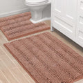 H.VERSAILTEX Bathroom Rugs Bath Rug Set 2 Piece Bathroom Contour Rug Toilet Mat by HVERSAILTEX