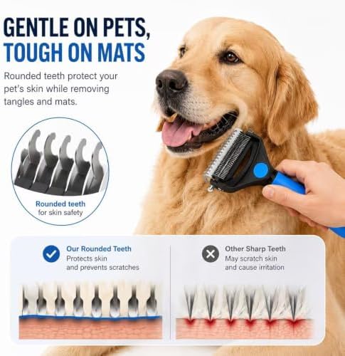 Deshedding Dog Brush，3-in-1 Undercoat Rake - Image 6